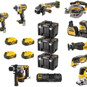 DeWalt DCK1012P4T-QW | 10-delige Combopack | XR 18 Volt | 5,0 Ah | Li-Ion | 4 accu's - DCK1012P4T-QW