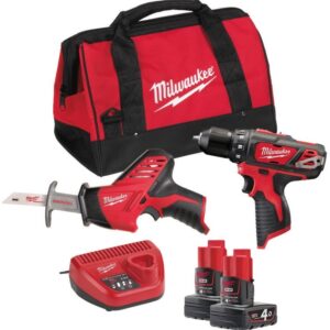 Milwaukee M12 BPP2C-402B PowerPack (C12 HZ + M12 BDD + 2 x 4,0 Ah accu + 60 min. lader)