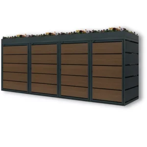 Green Plant Eiken Ombouw Antracietgrijs / Houtlook | 4 Containers