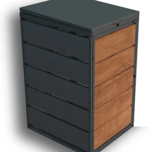 Kuba Store Ombouw Antraciet met Eiken Hout | 1 Container