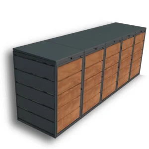 Kuba Store Ombouw Antraciet met Eiken Hout | 5 Containers