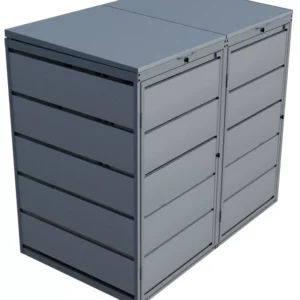Kuba Store Ombouw Grijs Aluminium (met gasveren) | 2 Containers