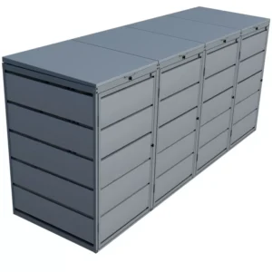 Kuba Store Ombouw Grijs Aluminium | 4 Containers