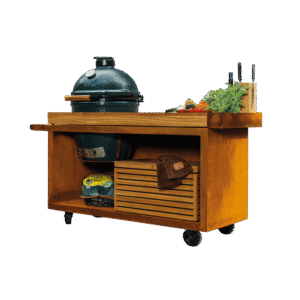 OFYR Kamado Table PRO Corten 135 + Big Green Egg large