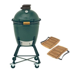 Big Green Egg Medium – met onderstel en acacia zijplankjes